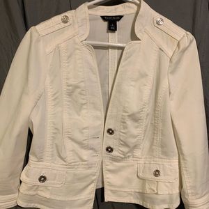 White House black white denim jacket